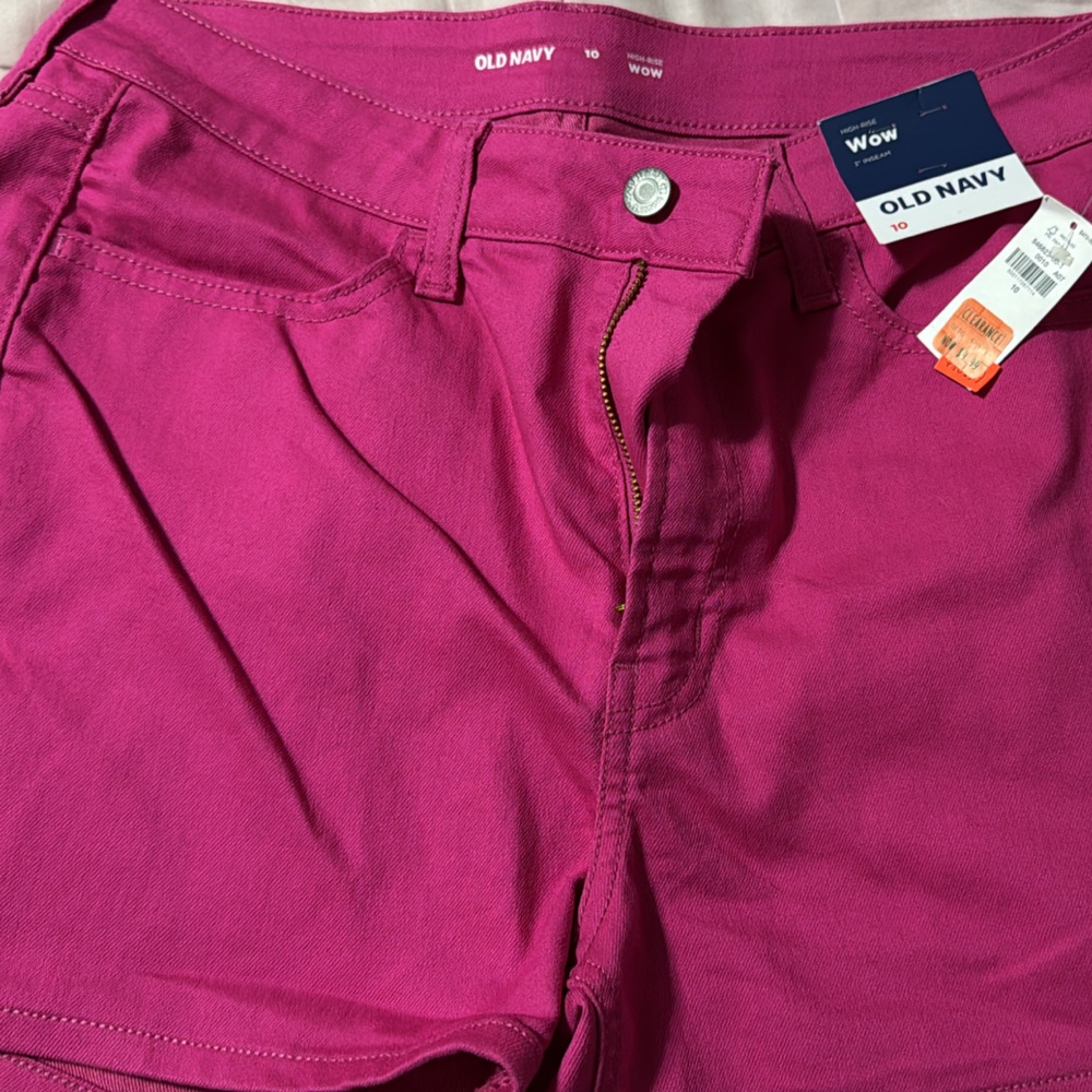 NWT Old Navy shorts size 10.  High rise. Hot pink